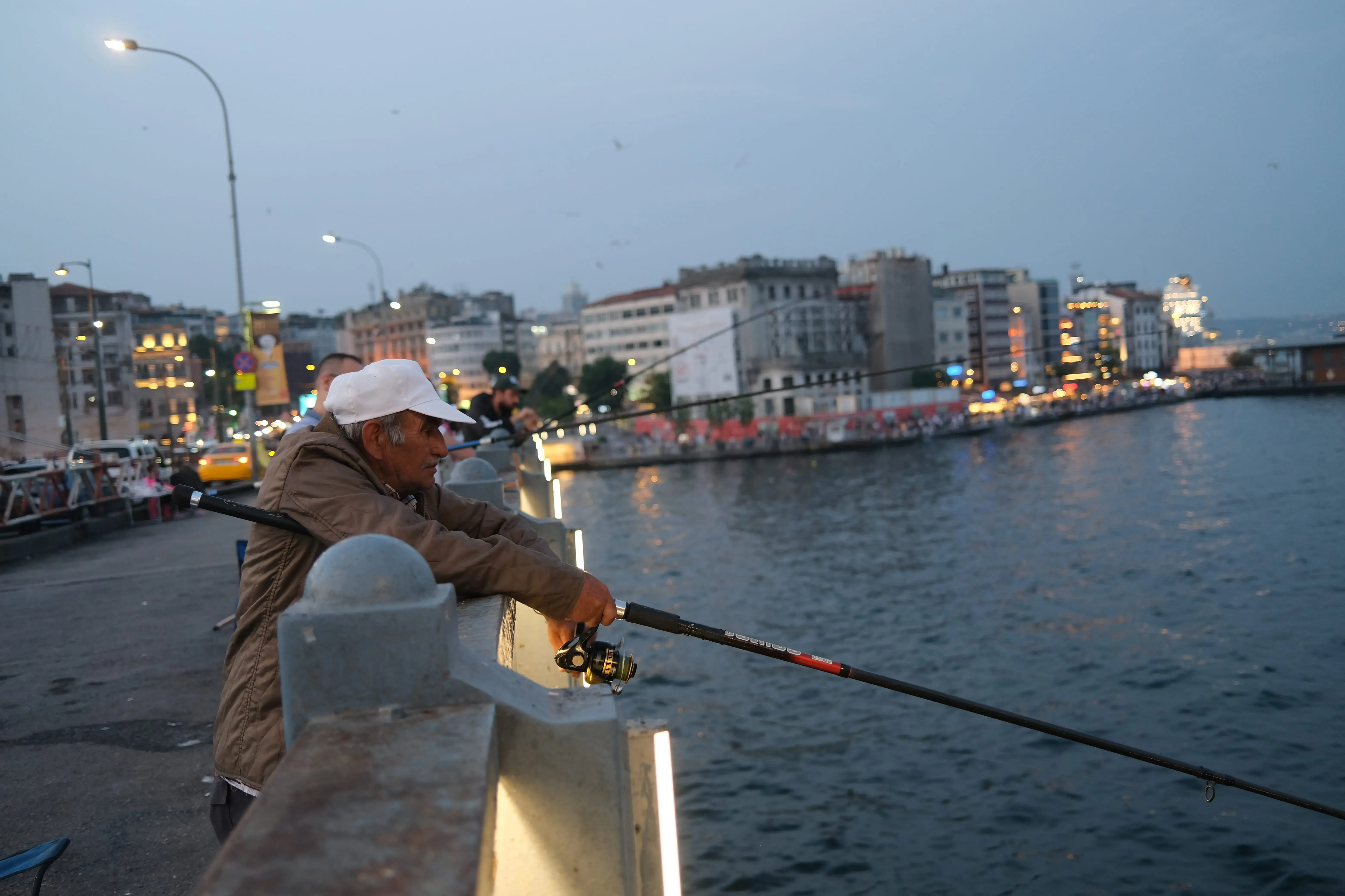 Fisher on the Galata Bridge.
